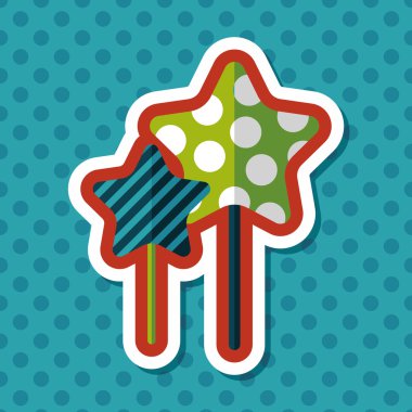 tatlı ve şekerleme simgesi ile uzun gölge, eps 10 daire