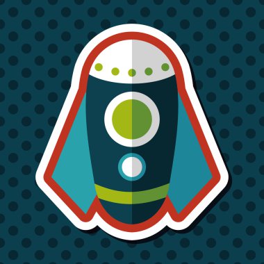 Uzun Gölge, eps10 roket düz simgesi