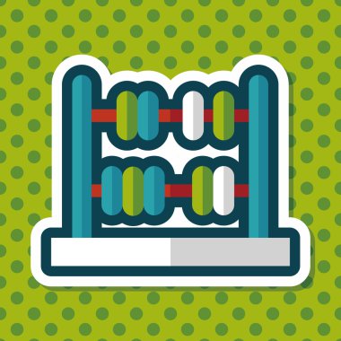 abaküs hesaplama düz simgesi ile uzun gölge, eps10