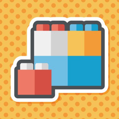 Uzun Gölge, eps10 ile tuğla oyuncak düz simgesi