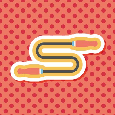 atlama ipi uzun gölge düz simgesiyle