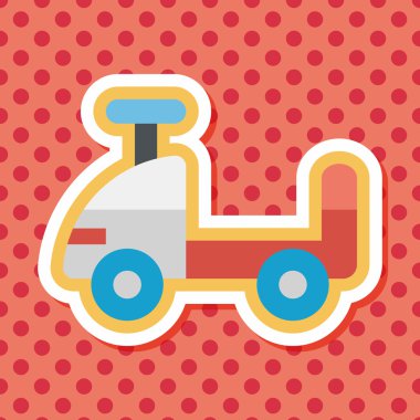 oyuncak araba düz simgesi ile uzun gölge, eps10