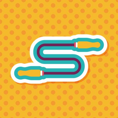 atlama ipi uzun gölge düz simgesiyle