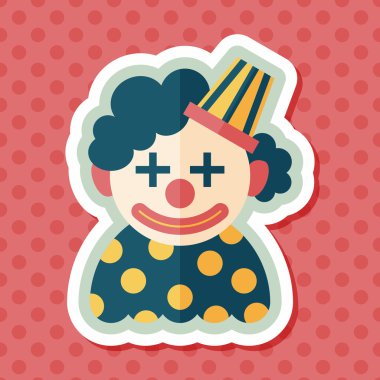 Palyaço uzun gölge, eps10 düz simgesi