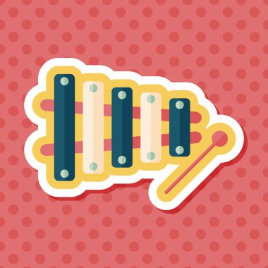 Uzun Gölge, eps10 ksilofon düz simgesi