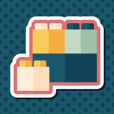 Uzun Gölge, eps10 ile tuğla oyuncak düz simgesi