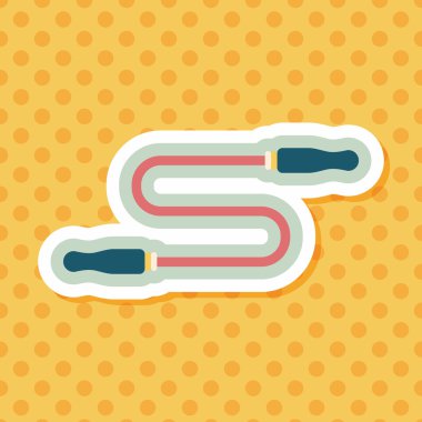 atlama ipi uzun gölge düz simgesiyle