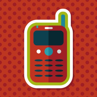 Uzun Gölge, eps10 ile cep telefonu düz simgesi