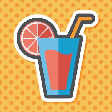 Uzun Gölge, eps10 ile kokteyl düz simgesi