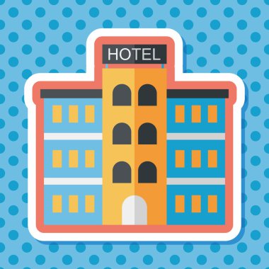 Otel uzun gölge, eps10 düz simgesiyle