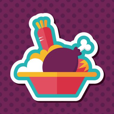 Uzun Gölge, eps10 salata düz simgesiyle