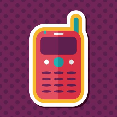 Uzun Gölge, eps10 ile cep telefonu düz simgesi