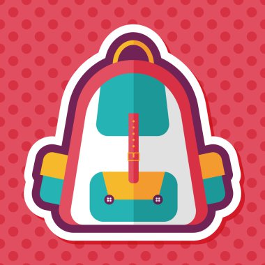 Uzun Gölge, eps10 ile düz kutsal kişilerin resmi sırt çantası