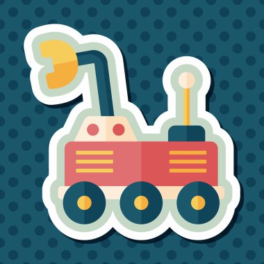 Uzun Gölge, eps10 ile alan Rover düz simgesi