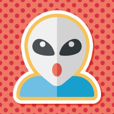 Uzun Gölge, eps10 alanı yabancı düz simgesiyle