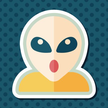 Uzun Gölge, eps10 alanı yabancı düz simgesiyle