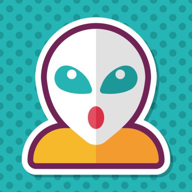 Uzun Gölge, eps10 alanı yabancı düz simgesiyle