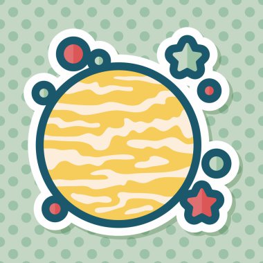 Uzun Gölge, eps10 ile alan gezegen düz simgesi