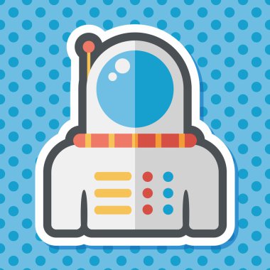 Uzun Gölge, eps10 ile uzay astronot düz simgesi