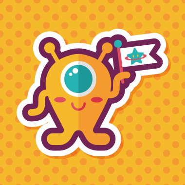 Uzun Gölge, eps10 alanı yabancı düz simgesiyle