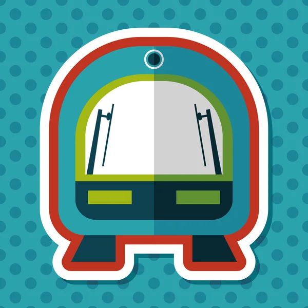 Speed tåg flat ikonen med långa skugga, eps10 — Stock vektor