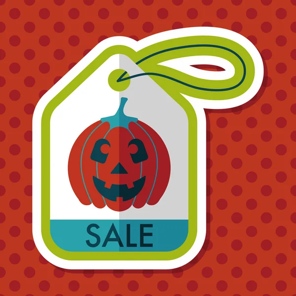 Halloween SALE flat icon with long shadow, eps10 — стоковый вектор