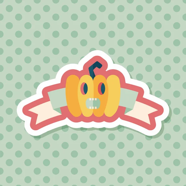 Drapeau de fête d'Halloween icône plate avec ombre longue, eps10 — Image vectorielle