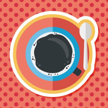 siyah kahve uzun gölge, eps10 düz simgesiyle