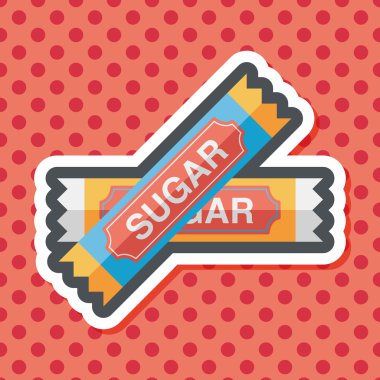 Uzun Gölge, eps10 ile şeker paket düz simgesi