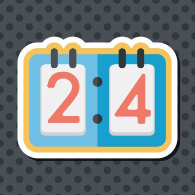 Çetele düz simgesi ile uzun gölge, eps10