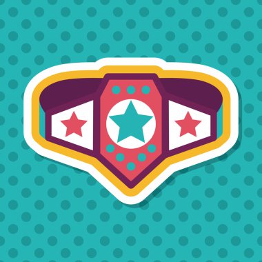 Uzun Gölge, eps10 ile Şampiyonluk kemeri düz simgesi