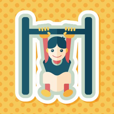 Yatay uzun gölge, eps10 ile düz simgesi bar asılı boy