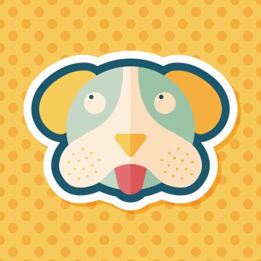 Uzun Gölge, eps10 ile evde beslenen hayvan köpek düz simgesi