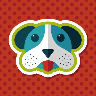 Uzun Gölge, eps10 ile evde beslenen hayvan köpek düz simgesi