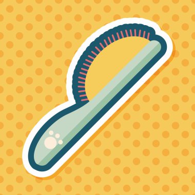 Uzun Gölge, eps10 ile evde beslenen hayvan köpek fırça düz simgesi