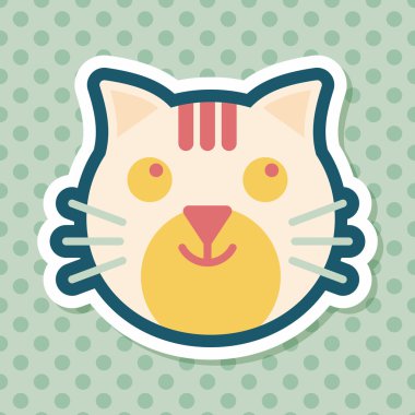 Uzun Gölge, eps10 ile evde beslenen hayvan kedi düz simgesi