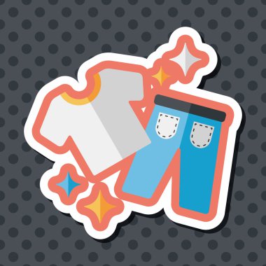 alışveriş giyim uzun gölge, eps10 düz simgesiyle