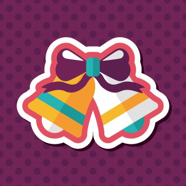 Uzun Gölge, eps10 ile düğün çanı düz simgesi