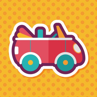 Uzun Gölge, eps10 ile ulaşım açık araba düz simgesi