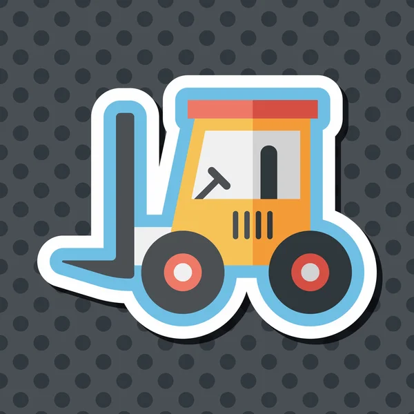 Transport flytta lastbilen flat ikonen med långa skugga, eps10 — Stock vektor