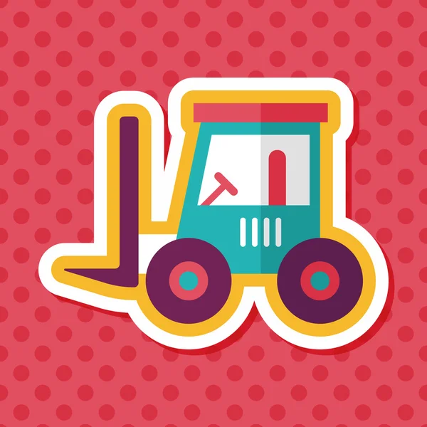 Transportation moving truck flat icon with long shadow,eps10 — Stock Vector