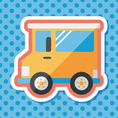 Uzun Gölge, eps10 ile ulaşım araba düz simgesi