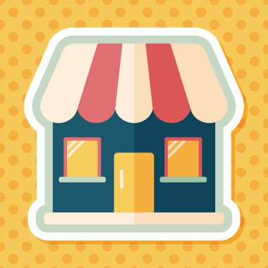 Bina evi uzun gölge, eps10 düz simgesiyle