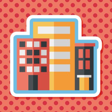 Bina uzun gölge, eps10 düz simgesiyle