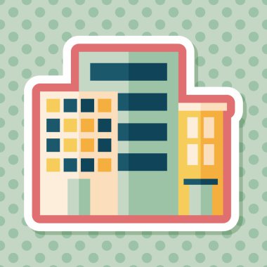 Bina uzun gölge, eps10 düz simgesiyle