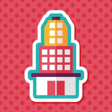 Bina uzun gölge, eps10 düz simgesiyle