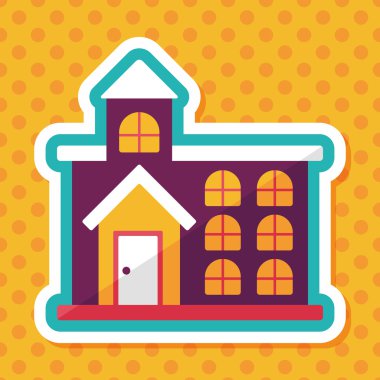 Bina uzun gölge, eps10 düz simgesiyle