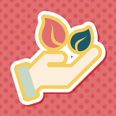 Uzun Gölge, eps1 ile çevre koruma kavramı düz simgesi