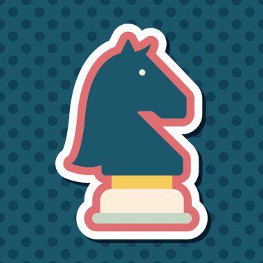 Satranç uzun gölge, eps10 düz simgesiyle