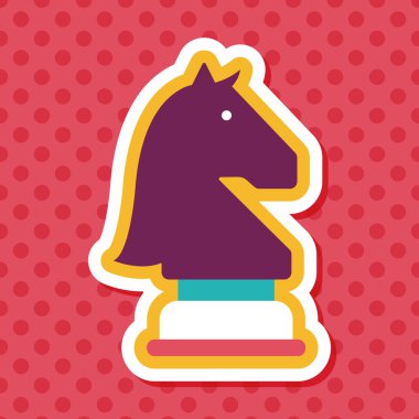 Satranç uzun gölge, eps10 düz simgesiyle